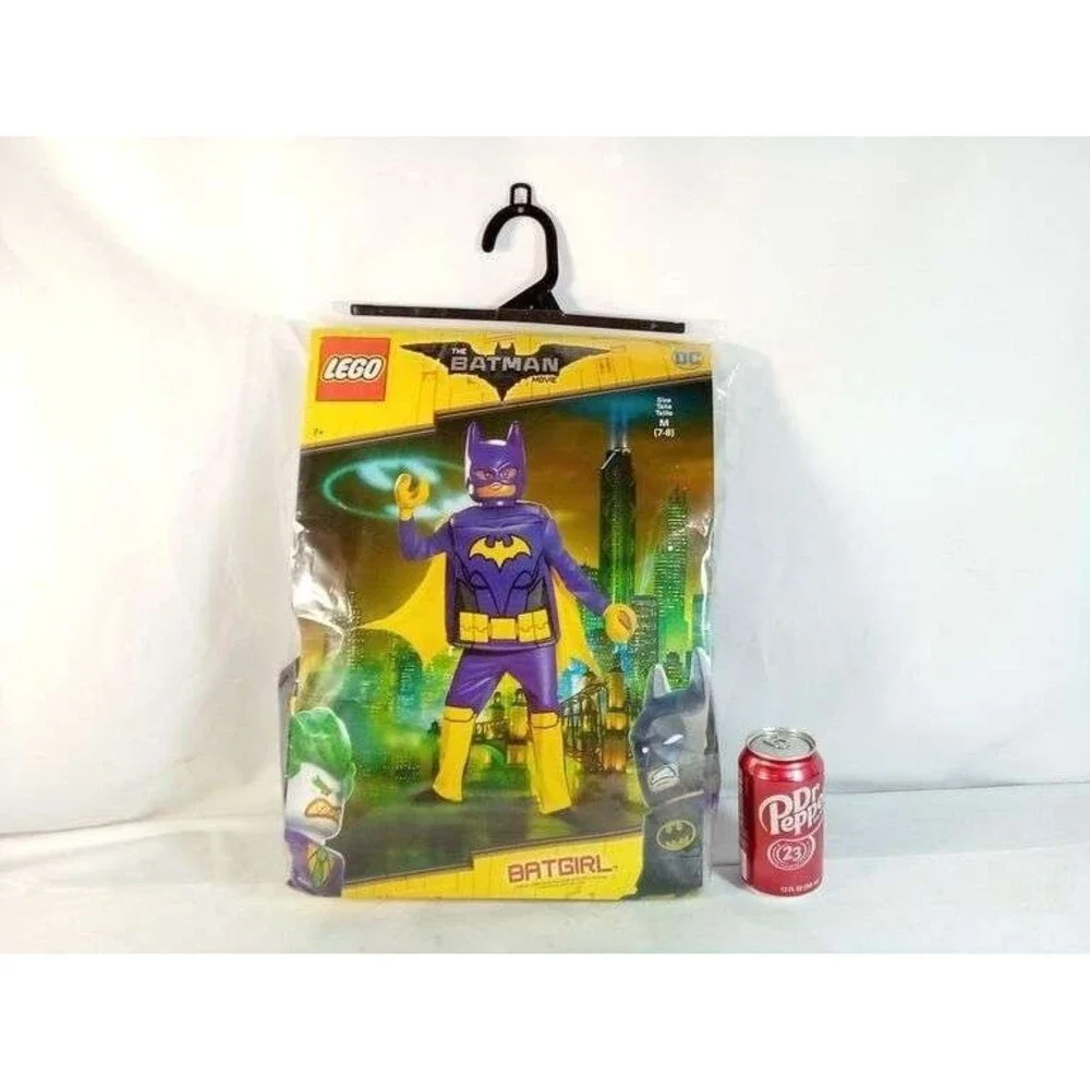 Batgirl LEGO Movie Deluxe Girls Costume M 7–8 – Tunic Cape Mask Mitts -No Pants - Picture 15 of 16